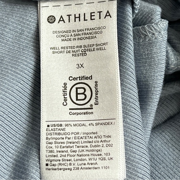 ATHLETA Light Blue Well Rested Rib Sleep Shorts - Picture 7 of 8